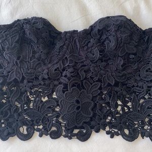FREE PEOPLE Black Lace Bralette / Bandeau
